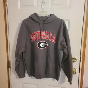 Fanatics University Of Georgia Hoodie Gray Mens Large Logo Dawgs Football